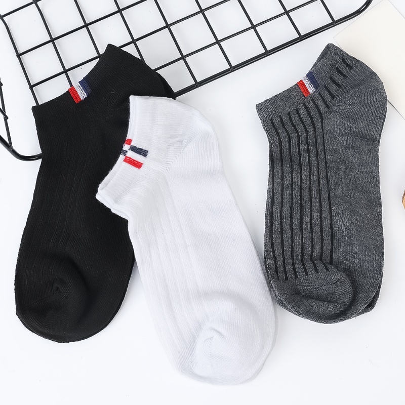 Vớ Cotton Mềm Mỏng Cổ Thấp Thoáng Khí Thấm Hút Mồ Hôi Chống Trượt Đa Năng Cho Nam