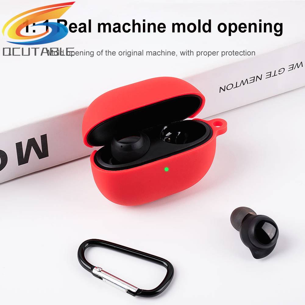 Vỏ Bảo Vệ Hộp Sạc Tai Nghe Redmi Buds 3 Lite Bằng Silicone Kèm Móc Tiện Lợi