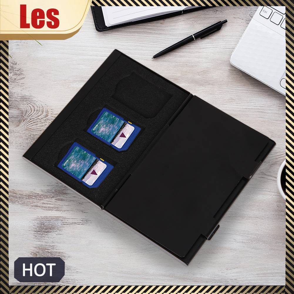 Hộp Đựng Thẻ Nhớ 4SD + 8TF Bằng Hợp Kim Nhôm Nhỏ Gọn Giá Đỡ