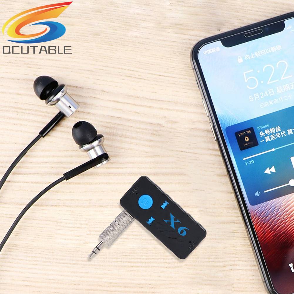 Thiết Bị Nhận Tín Hiệu Âm Thanh Bluetooth 4.2 X6 3.5mm Hỗ Trợ TF