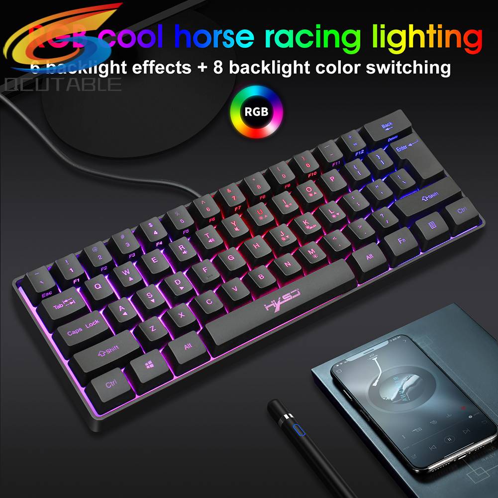 Bàn Phím Dây Đèn Led V700 61 Phím RGB Dành Cho Game Thủ