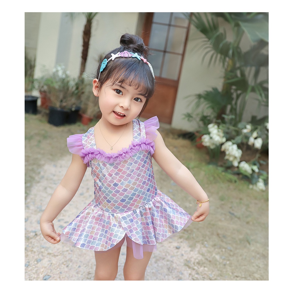 Bộ bơi bé gái,Bộ Đồ Bơi Hóa Trang Nàng Tiên Cá Dễ Thương Cho Bé Gái,trang phục bơi lội trên bãi biển