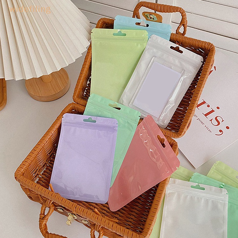 Bộ 10 Túi Đựng Ảnh Thẻ In Hình Thần Tượng Kpop Màu Kẹo Ngọt