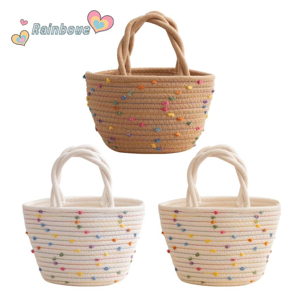 RAINBOW Giỏ Xách Đựng Đồ Tiện Lợi Xinh Xắn Cho Nữ