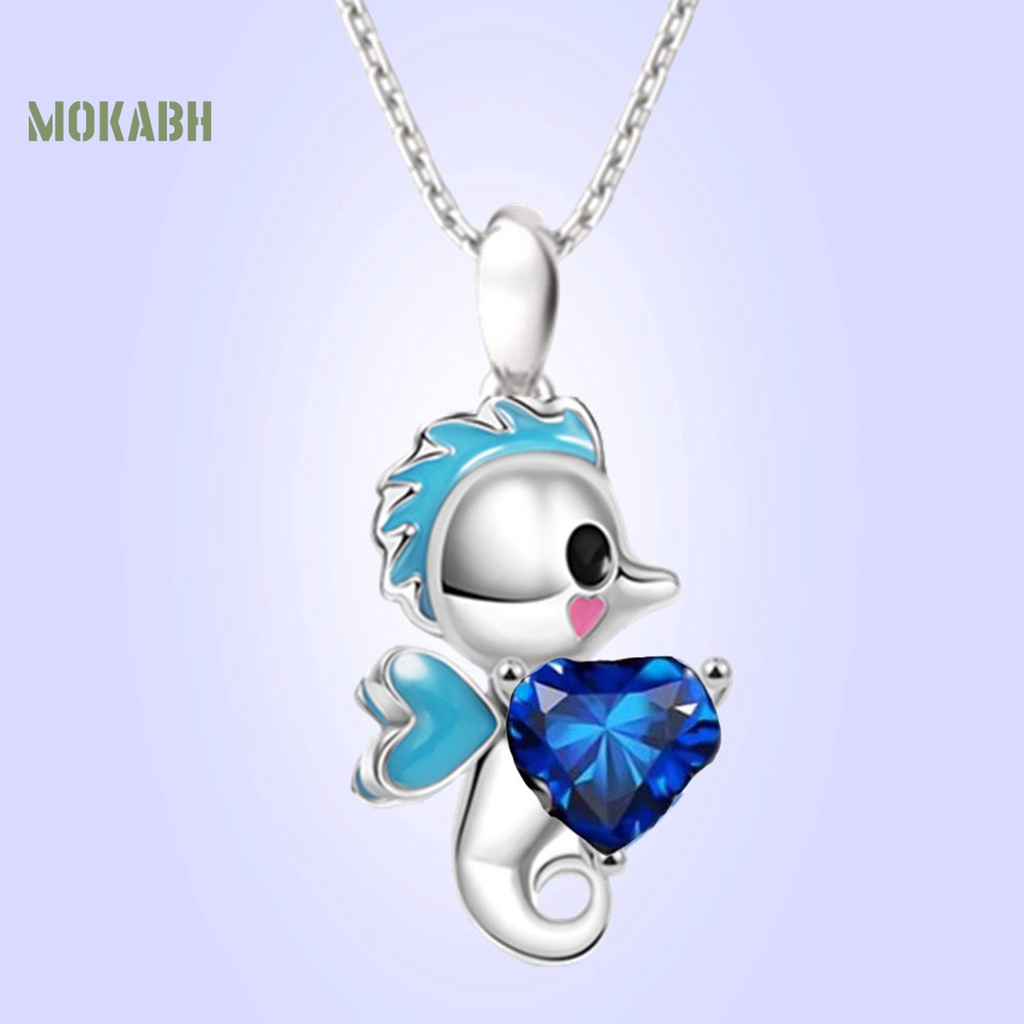 Vòng cổ Họa Tiết Cá Ngựa / Thỏ / Cáo Hoạt Hình Đính Đá Thời Trang Cho Nữ