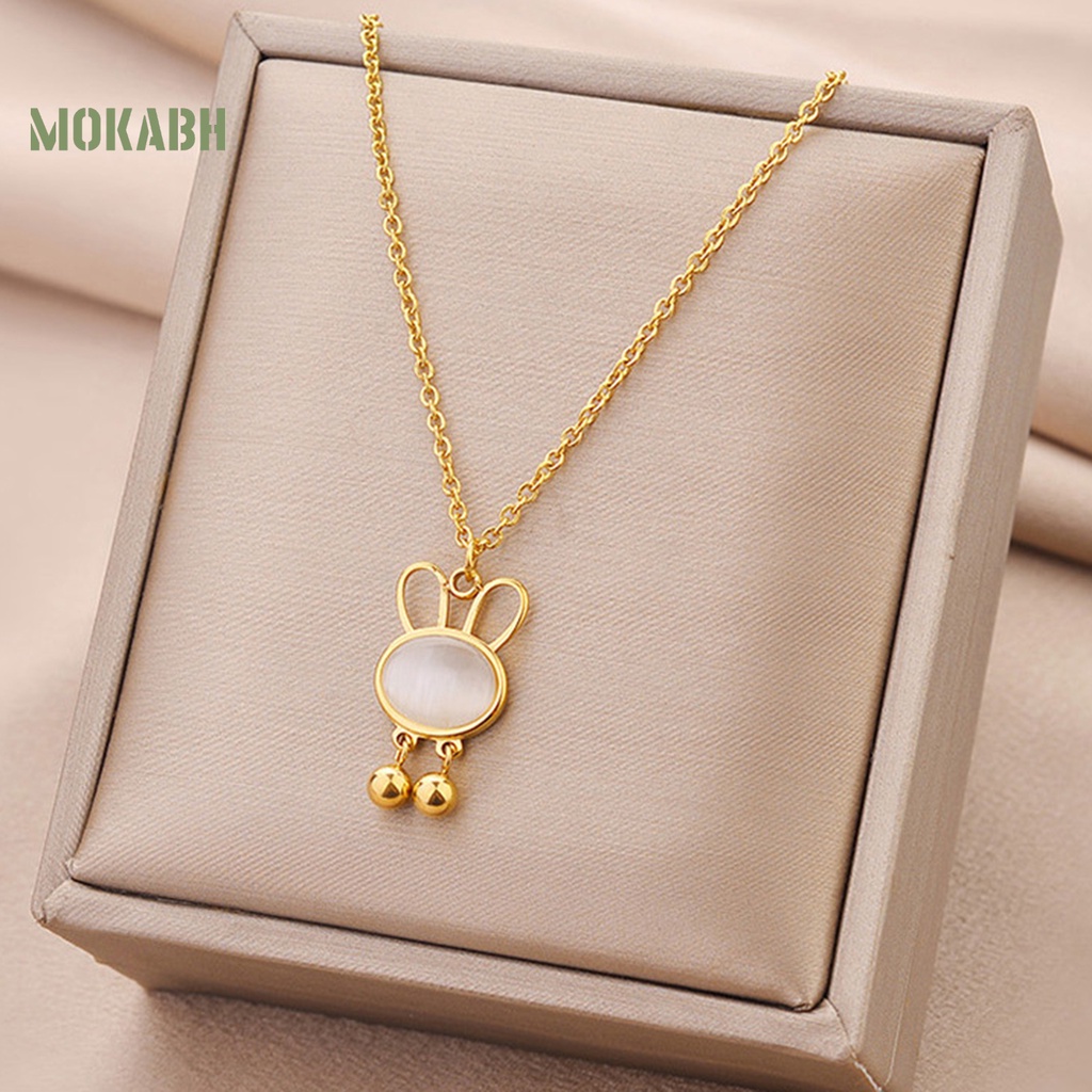 [Mok Abh] Vòng cổ Bằng Thép Titan Mặt Hình Học Không Phai Màu Sáng Không Độc Hại Thời Trang