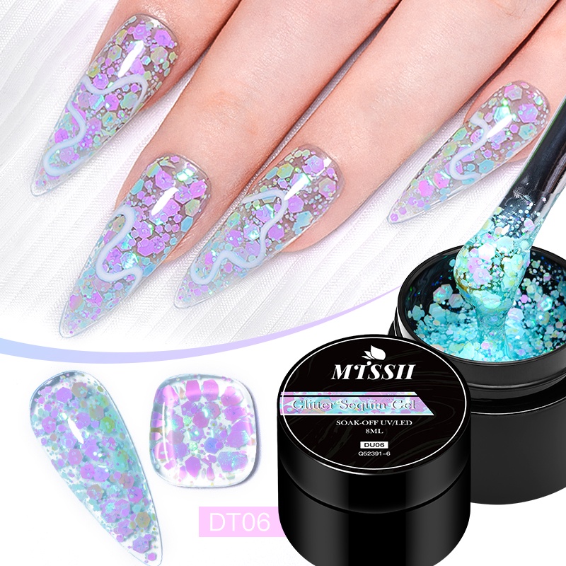 Gel Kim Tuyến Lấp Lánh MTSSII Trang Trí Móng Tay Nghệ Thuật 8ml