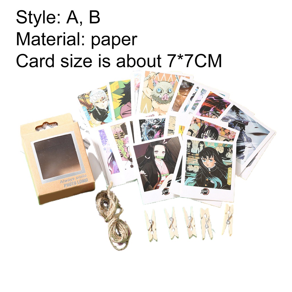Bộ Sưu Tập Bưu Thiếp Hình Nhân Vật Hoạt Hình Demon Slayer Bằng Giấy