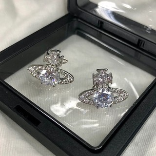 Bông tai mạ bạc đính đá zircon thời trang