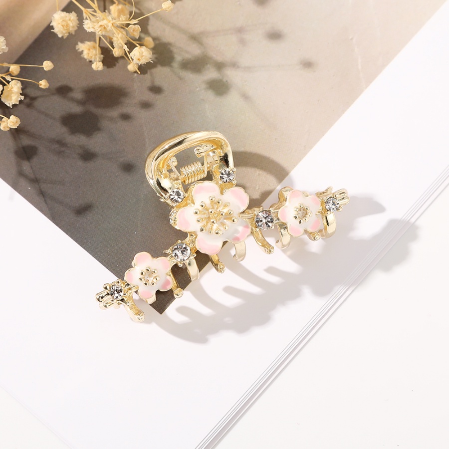Kẹp Tóc Hợp Kim Hình Hoa Đính Đá Phong Cách Hàn Quốc Cho Nữ