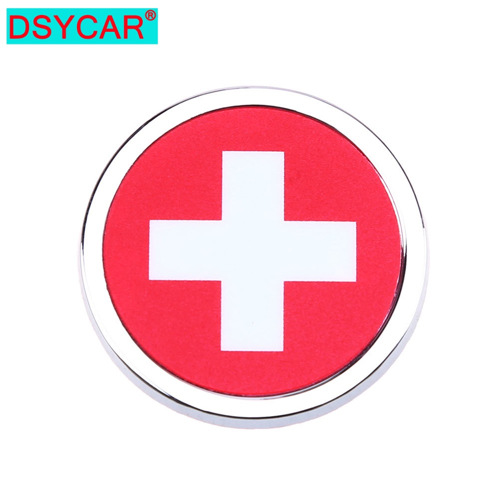 1 Miếng Dán Hình Lá Cờ Thụy Sĩ MINI Bằng Kim Loại Trang Trí Ngoại Thất Xe Hơi Toyota Rover Dodge Skoda