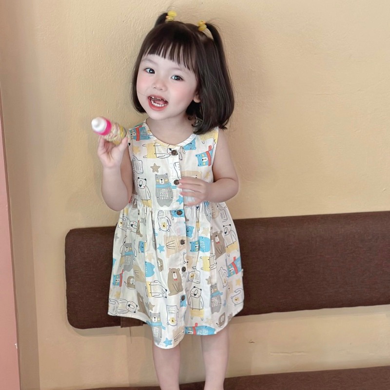 VÁY BABY DOLL HOẠT HÌNH CHO BÉ