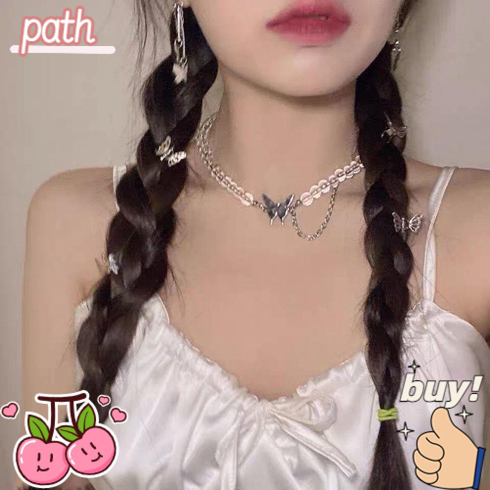 PATH Vòng cổ Mặt Đá Pha Lê Trong Suốt Thời Trang