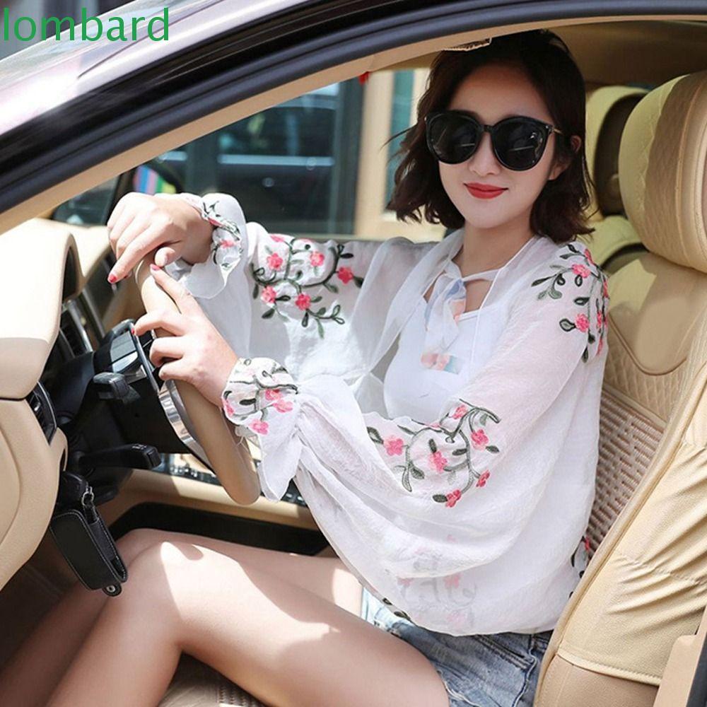 LOMBARD Vỏ Bọc Khăn Choàng Tay Dài Chống Nắng Kiểu Hàn Quốc Thời Trang Mùa Hè Cho Nữ