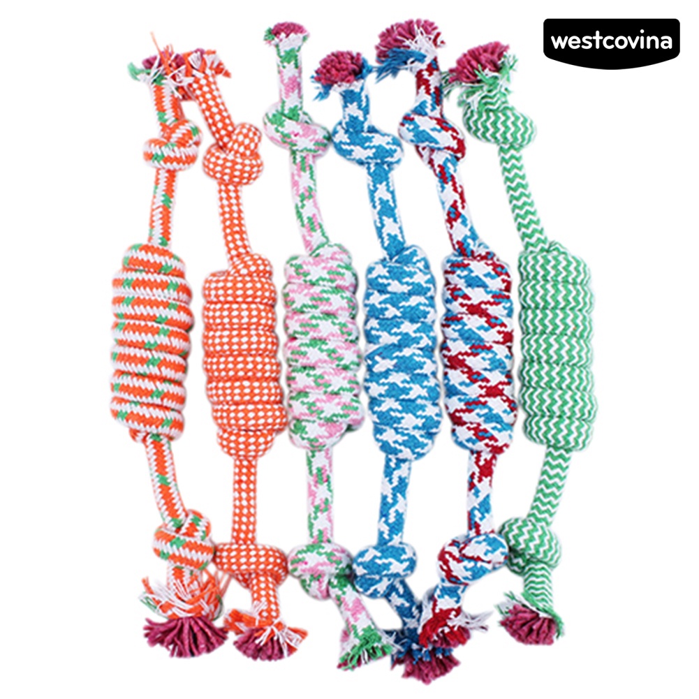 [COD]♞Đồ Chơi Dây Cotton Bện Thắt Nút Màu Sắc Ngẫu Nhiên Cho Thú Cưng