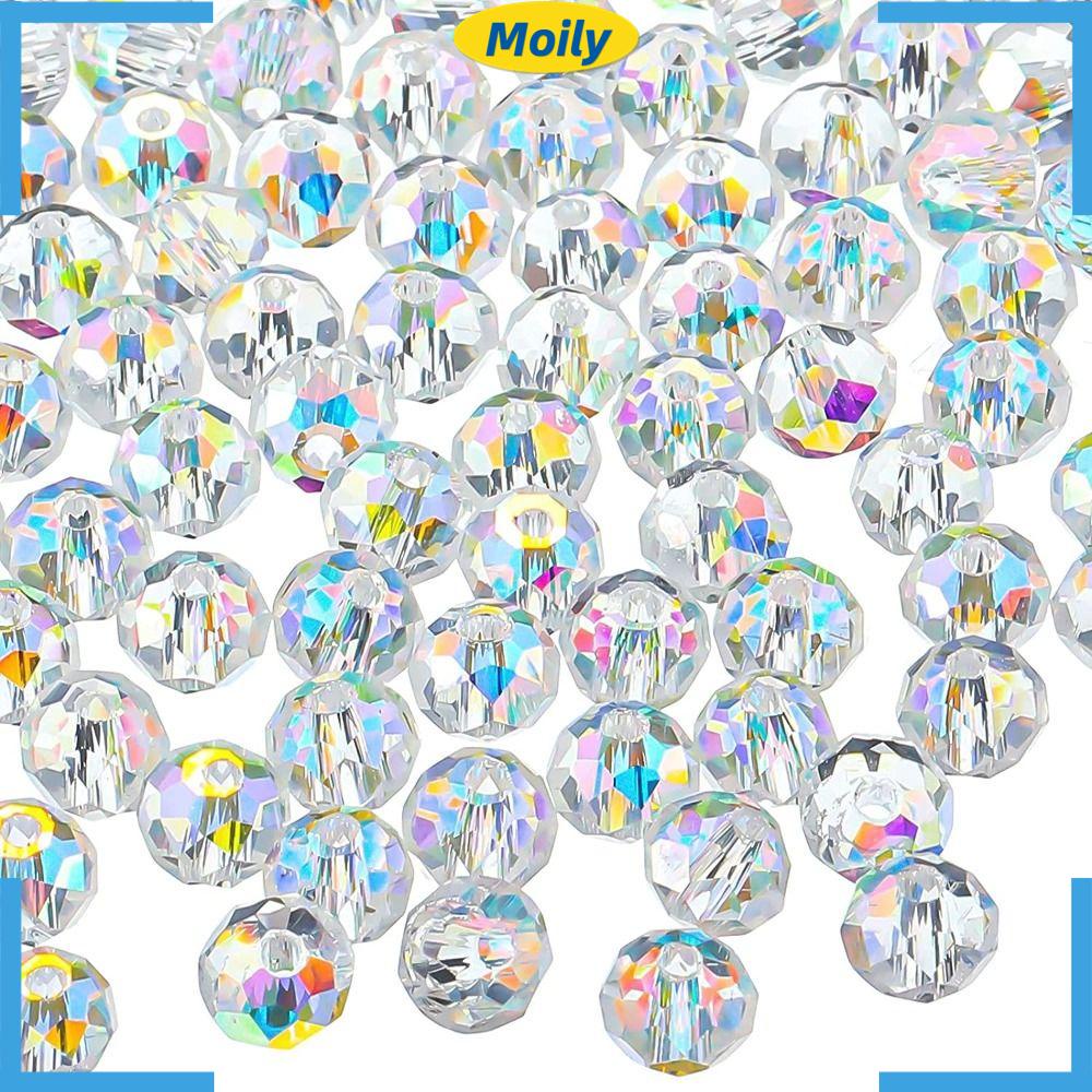 MOILYVN Set 800 Hạt Thủy Tinh 6mm Nhiều Màu Sắc Làm Trang Sức Thủ Công