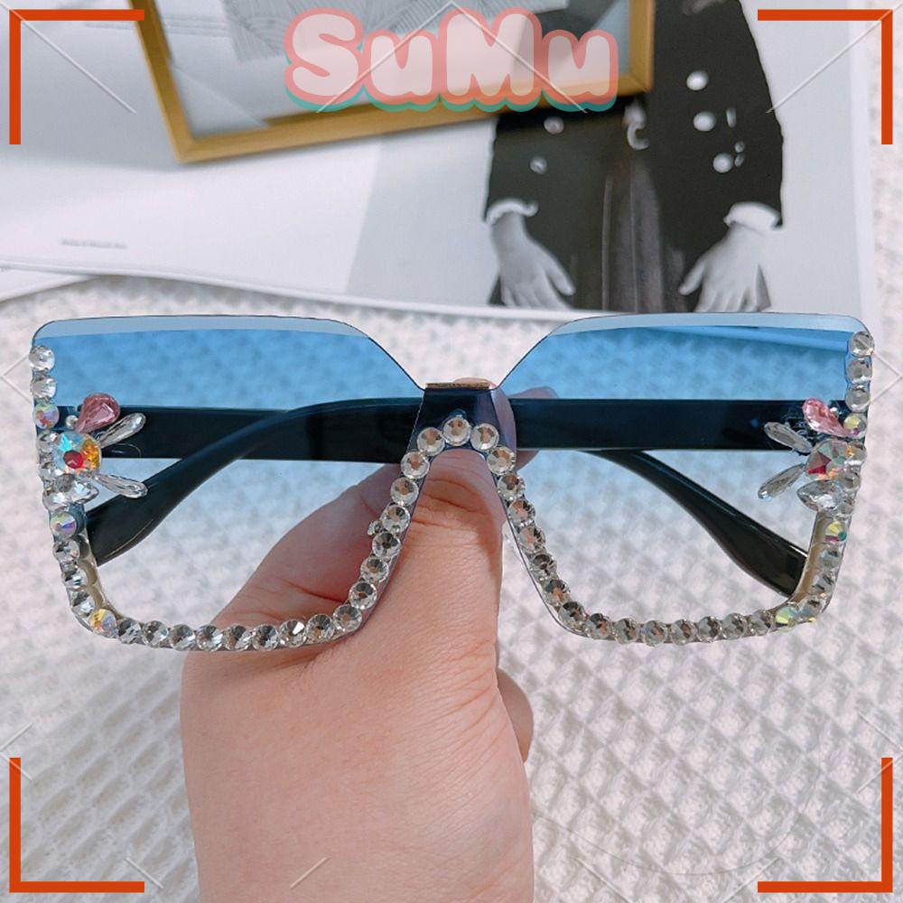 SUMU Kính Mát Oversize Không Gọng Thời Trang Vintage