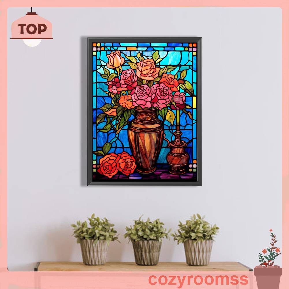 Bộ Tranh Đính Đá 5D Toàn Diện Họa Tiết Hoa Hồng Độc Đáo DIY Dùng Trang Trí Nhà Cửa