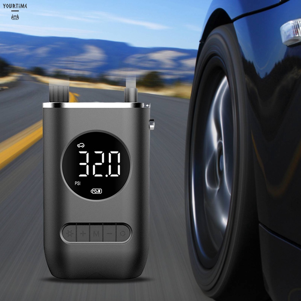 Máy Bơm Lốp Xe Đạp Kỹ Thuật Số Không Dây 150PSI 4000mAh Có Đèn LED