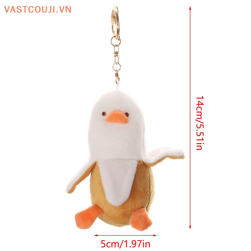 Móc Khóa Hình Vịt Nhồi Bông 14CM Dễ Thương