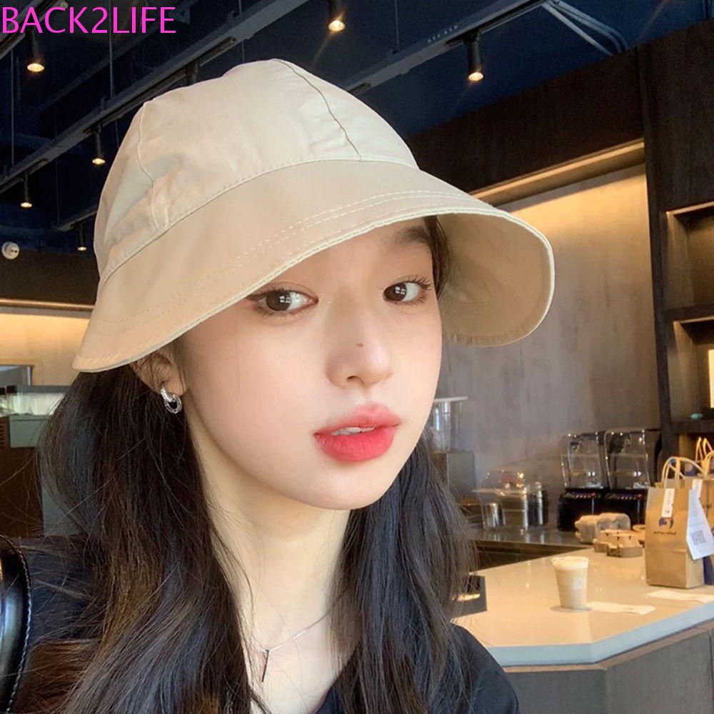 BACK2LIFE Nón Tai Bèo Vành Nhỏ Màu Sắc Đơn Giản Thời Trang Mùa Hè Cho Nữ