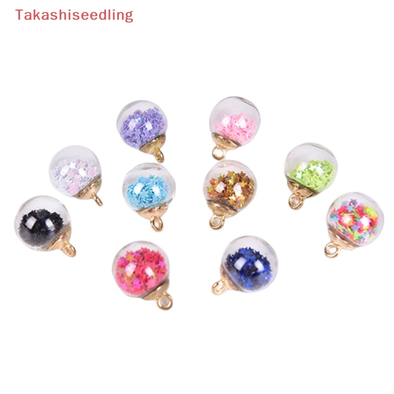 Set 10 Quả Cầu Kính Ngôi Sao Năm Cánh Làm Trang Sức Thủ Công DIY