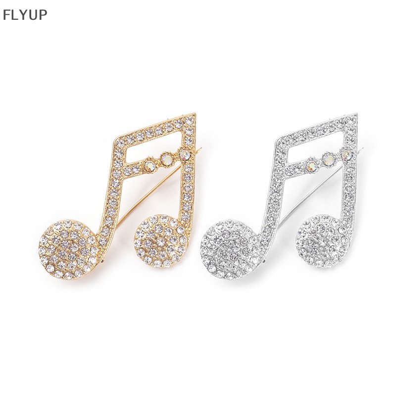 Ghim Cài Áo Hình Nốt Nhạc Đính Đá Sáng Tạo Cho Nữ