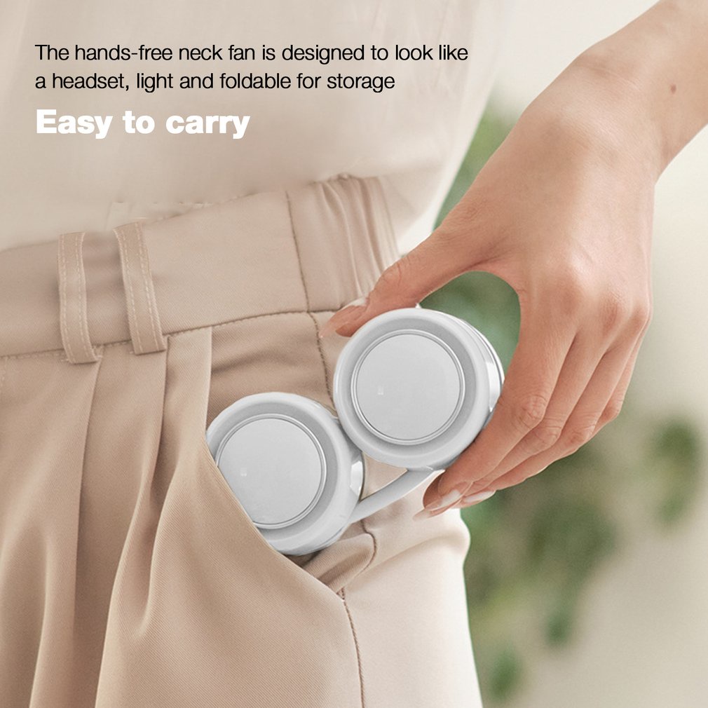 =Christmas=Neckband Fan Outdoor Mini Travel Lightweight Noiseless Air Cooling Fans