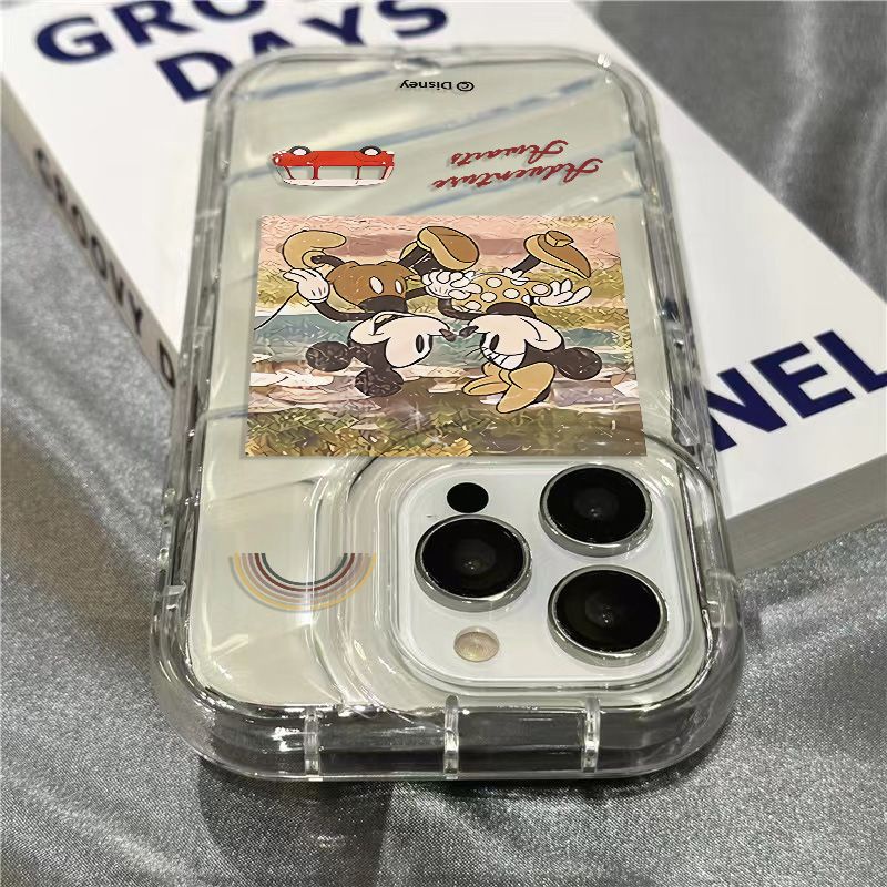 Ốp Điện Thoại Mềm Trong Suốt Họa Tiết Minnie Mickey Dễ Thương Cho Iphone 14Promax 8 xr 7 1312plus 11 8SJ1