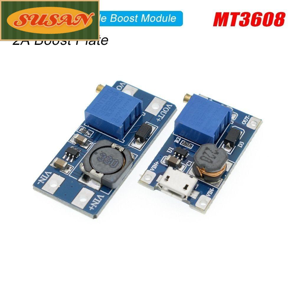 SUSANS Bộ 5 Bảng Mạch Tăng Áp 2A USB 2V-24V Sang 5V 9V 12V 28V DC-DC MT3608