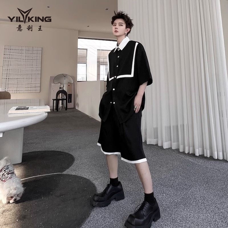 Áo Sơ Mi Tay Ngắn Dáng Rộng Thời Trang Mùa Hè 2023 Sang Trọng Cho Nam