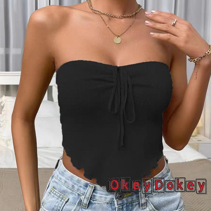 Áo Ống Hở Lưng Vạt Lệch Thời Trang Mùa Hè Cho Nữ