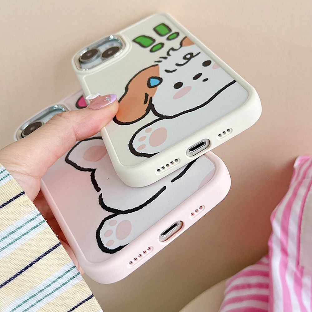 Ốp Điện Thoại TPU Dẻo Họa Tiết Hoạt Hình Chú Thỏ / Cún Cưng Dễ Thương Chống Sốc Cho IPhone 11 12 13 14 Pro Max