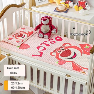 Joyncleon Thảm Cao Su Lót Cũi Em Bé Họa Tiết Gấu Và Dâu Tây Đáng Yêu