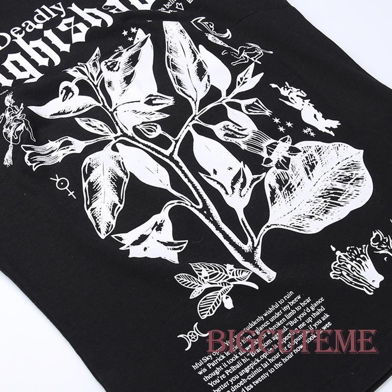 Áo Tank Top Sát Nách Cổ Tròn In Họa Tiết Lá Trừu Tượng Thời Trang Mùa Hè Cho Nữ