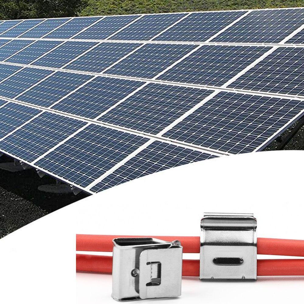 Kẹp Dây Cáp Tấm Pin Năng Lượng Mặt Trời 2 Dây Bằng Thép Không Gỉ PV
