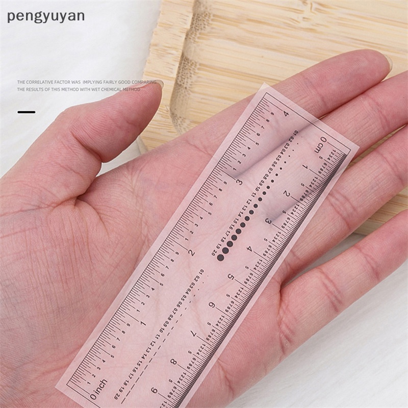 Bộ 10 Thước Đo Kích Thước Đính Đá Trang Trí Móng Tay Bằng PVC Trong Suốt