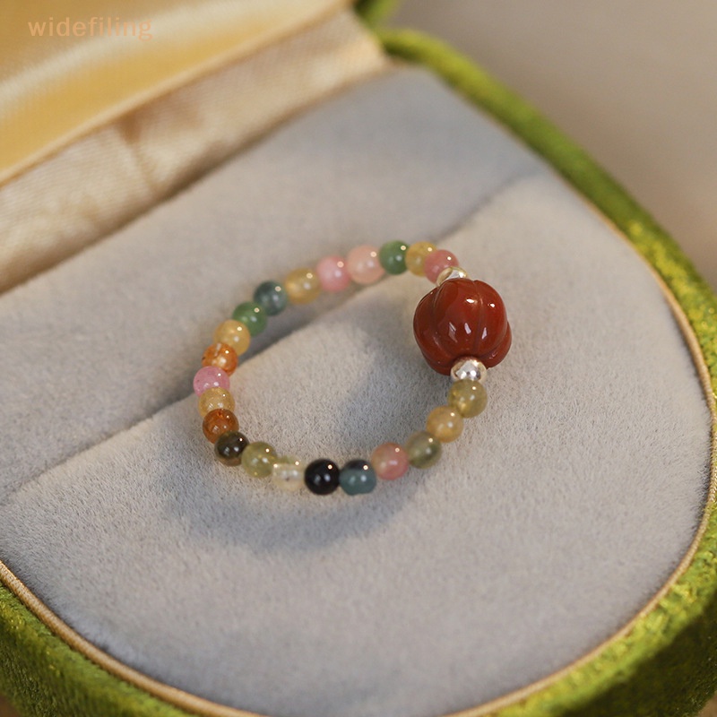 1 Nhẫn Hở Bằng Tourmaline Phong Cách Retro Thời Trang Cho Nữ