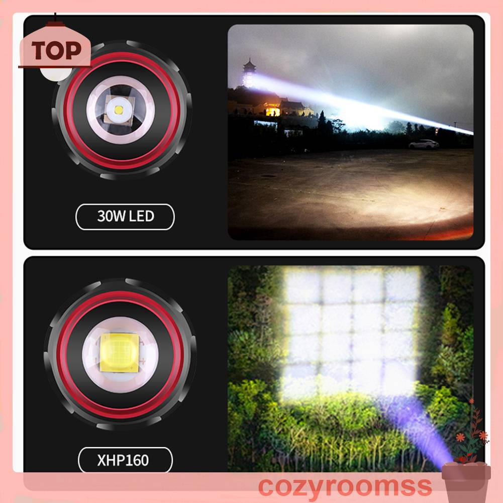 Đèn Pin 5 Bóng LED 30W 1200LM 1500M Đa Dụng Chất Lượng Cao