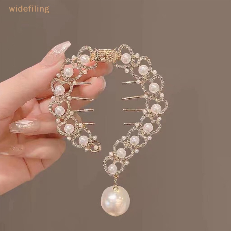 Kẹp Tóc Nơ Đính Ngọc Trai Thời Trang Cho Nữ