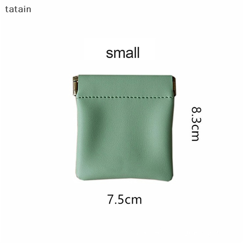 Tatain Túi Da Đựng Trang Sức Chìa Khóa Tiền Xu Tai Nghe Tự Động Đóng Kín
