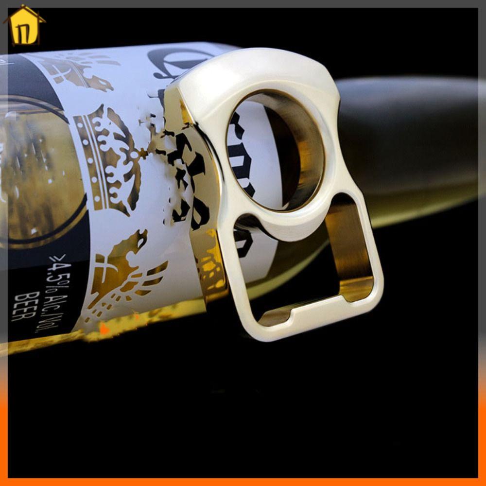 Dụng Cụ Mở Nắp Chai Bỏ Túi Bằng Đồng Thau Màu Trơn Cá Tính