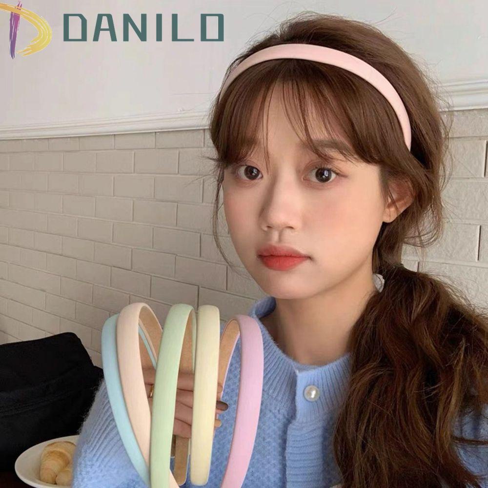 DANILO Vòng Tròn Rửa Mặt Bằng Da PU Màu Sắc Ngọt Ngào Thời Trang Cho Nữ