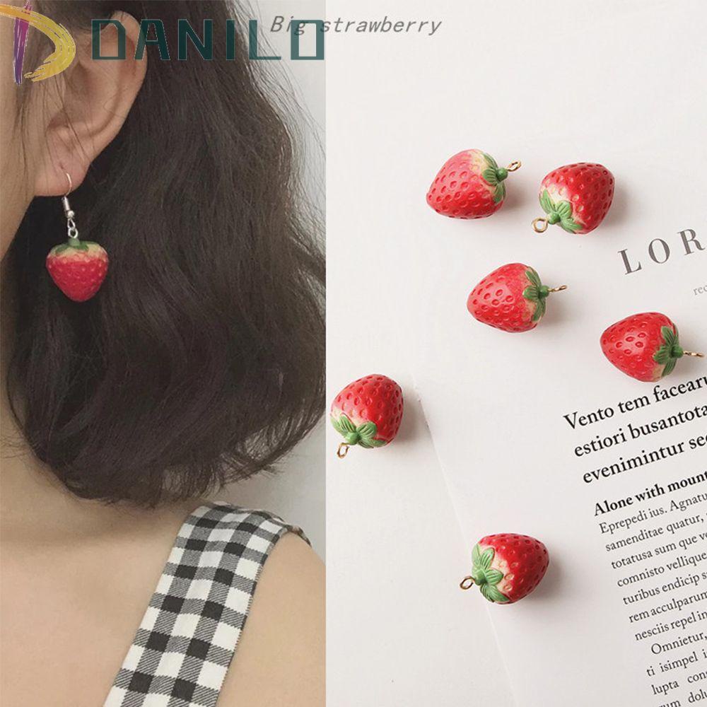 DANILO Mặt Vòng cổ Hình Trái Dâu 3D Thời Trang