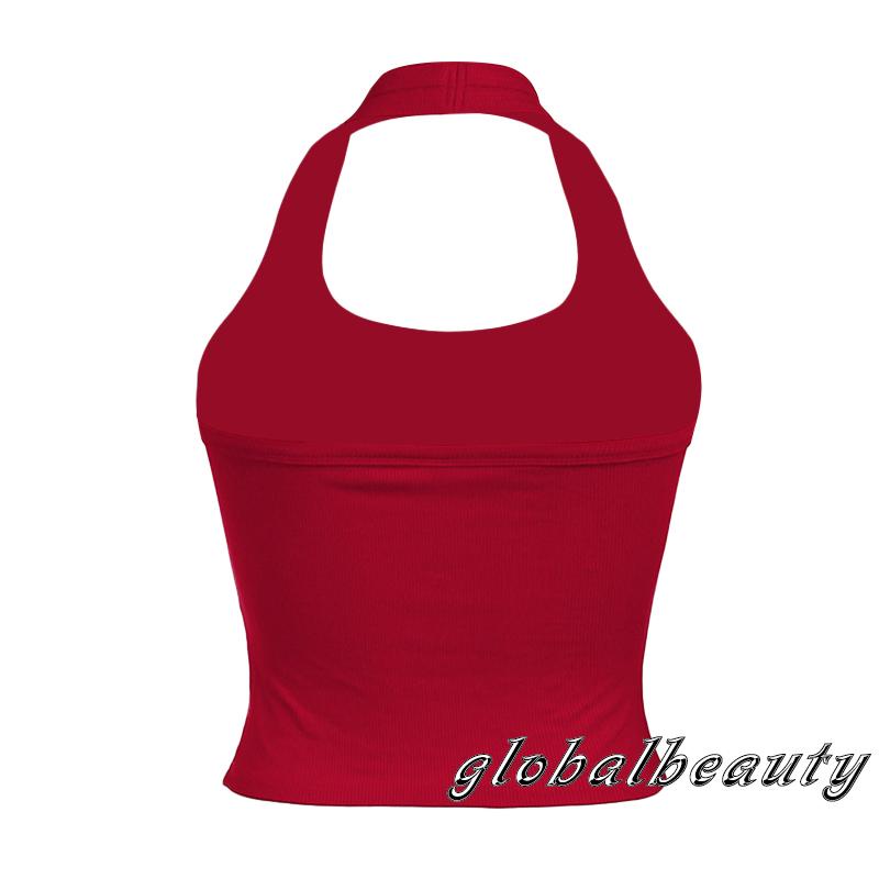 Áo Lửng Hai Dây Hở Lưng In Chữ Thời Trang Quyến Rũ Dành Cho Nữ