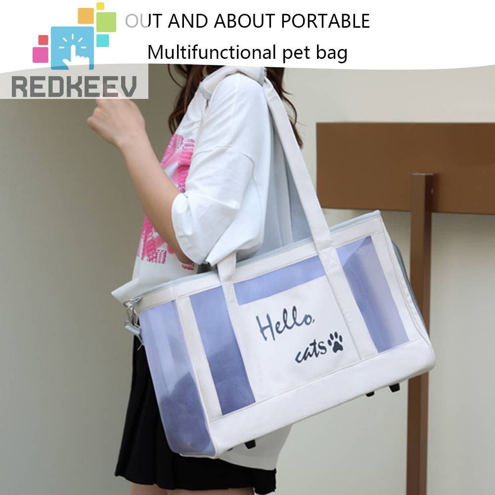 Túi Đựng Thú Cưng Thoáng Khí Có Khóa Kéo Đôi Tiện Dụng