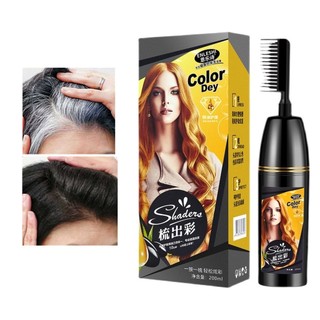 Lược nhộm đen tóc thông minh - -lượt chải nhuộm tóc đen - dầu gội nhuộm tóc bạc 250ml