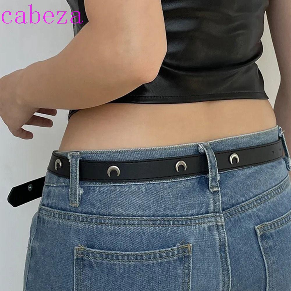 CABEZA Thắt Lưng Da PU Y2K Thiết Kế Đơn Giản Dễ Phối Đồ Phong Cách Hàn Quốc Cho Nam Nữ