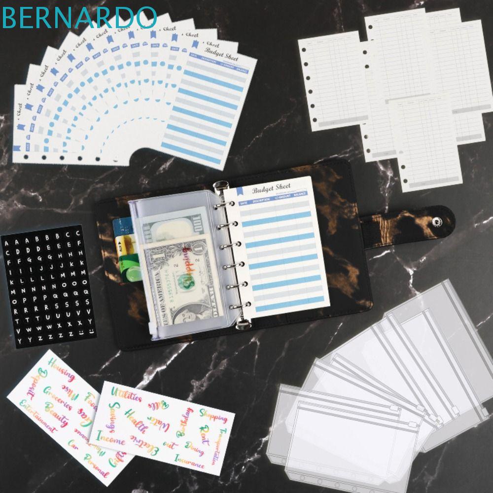 Túi Da PU Đựng Tài Liệu / Tiền Tiết Kiệm Hàng Ngày Tiện Dụng BERNARDO Budget Ring Binder A7