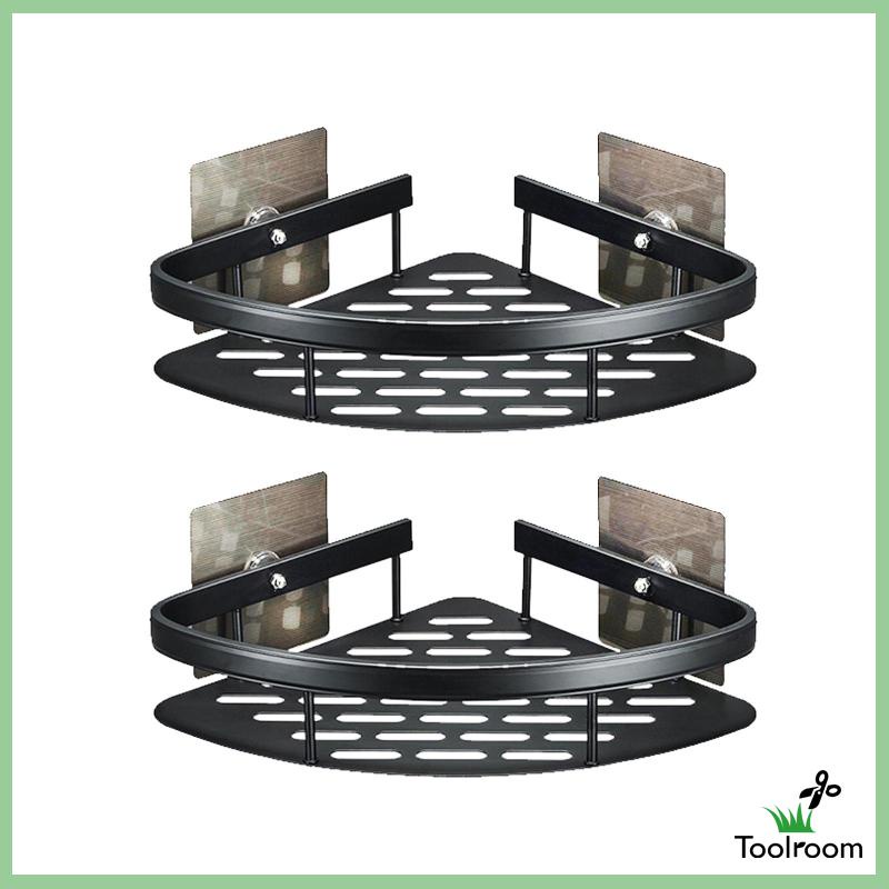 Giá Đỡ Đựng Đồ Dùng Gắn Góc Tường Không Cần Khoan Tiện Dụng Cho Nhà Tắm / Khách Sạn